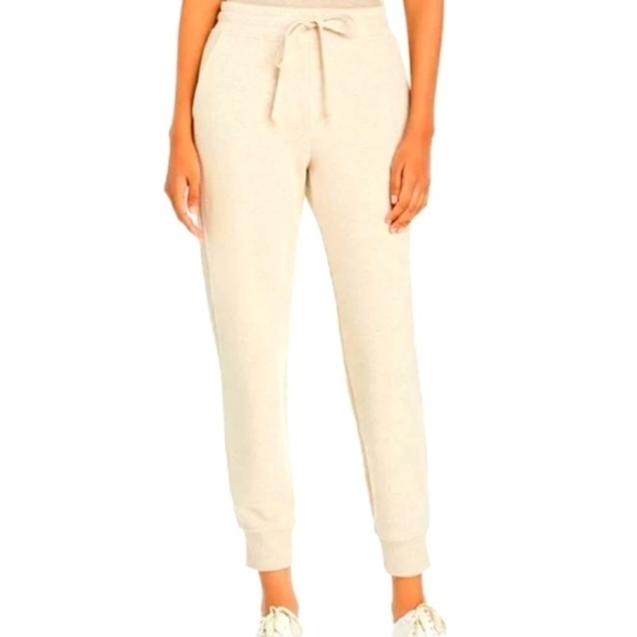 VINCE Natural Heather Cream Jogger‎ Sweatpants with Pockets drawstring Size XS - Picture 1 of 13